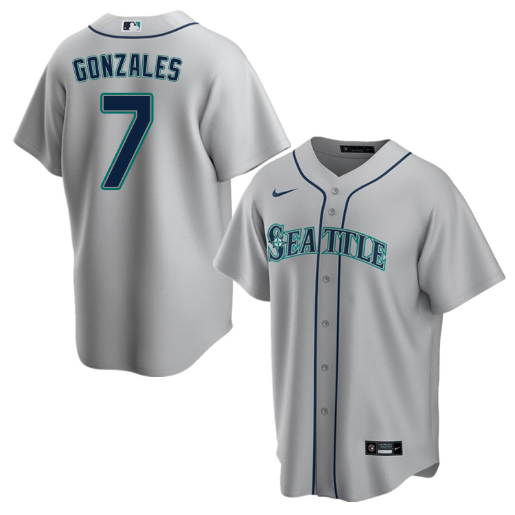 Nike Men #7 Marco Gonzales Seattle Mariners Baseball Jerseys Sale-Gray
